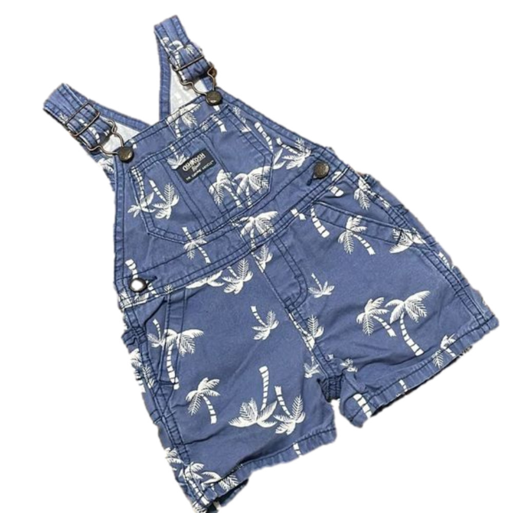 OSH kosh bgosh Vestback overalls palm tree